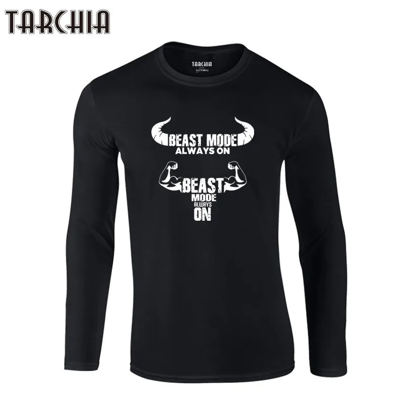 TARCHIA 2021 футболка с длинным рукавом принтом мужские 100% хлопковые футболки летняя