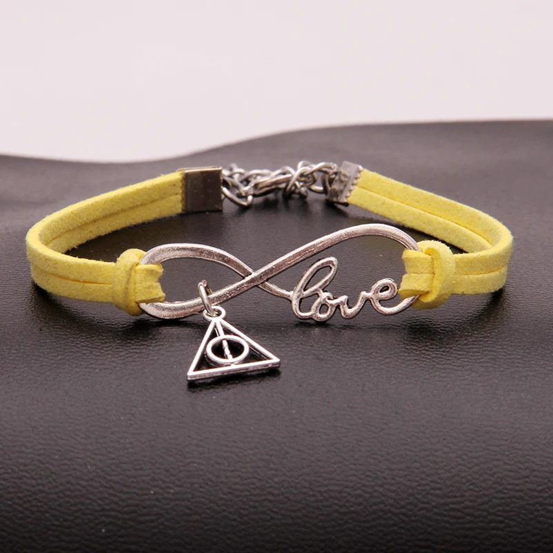 Браслет NCRHGL Infinity Love треугольная подвеска браслеты из искусственной кожи