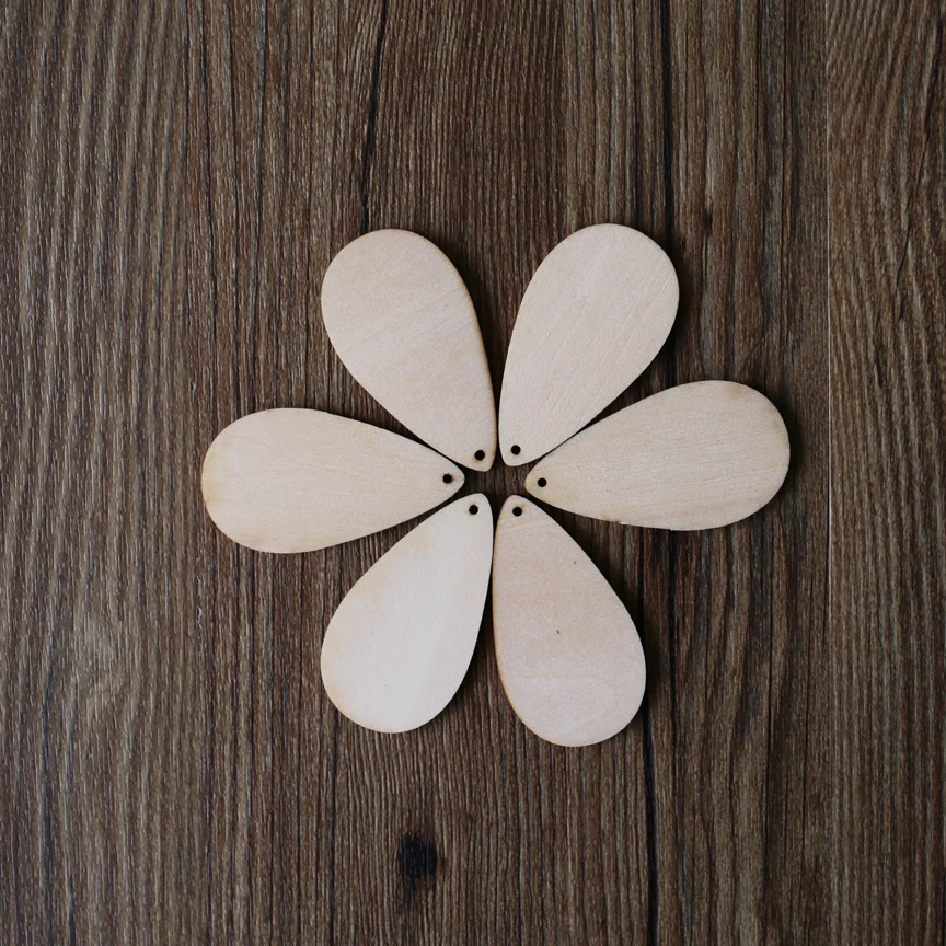 Необработанная деревянная КАПЛЕВИДНАЯ подвеска деревянные серьги Деревянные