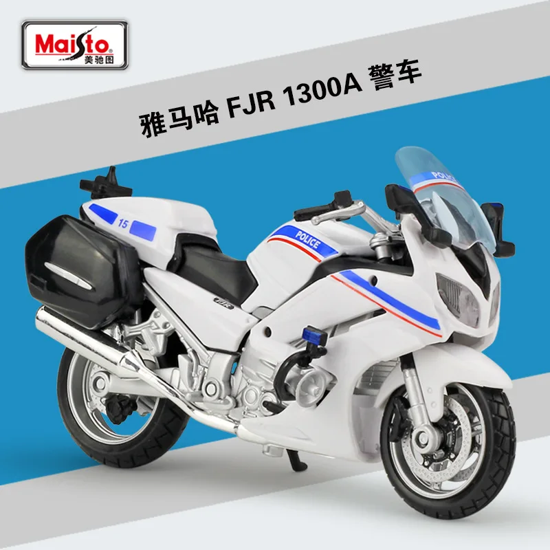 

Полицейский Мотоцикл Maisto 1:18 YAMAHA FJR 1300A, литая металлическая модель спортивного мотоцикла, модель для коллекционного подарка