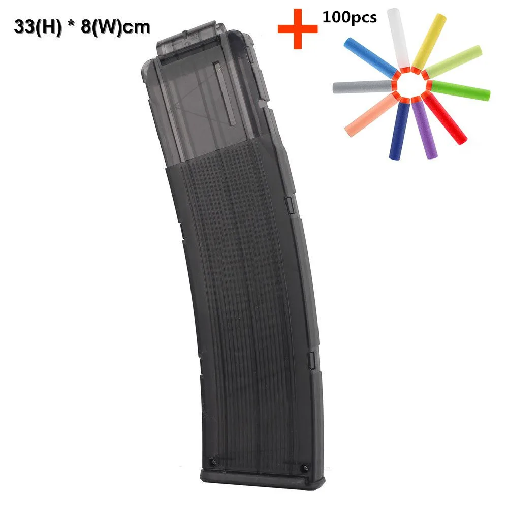 Black and Colorful 22 зажима для перезарядки для журналов Nerf, круглые дротики, сменный игрушечный пистолет, мягкая пуля, зажим, бластер и пули, игрушки на день рождения для детей - Цвет: Black and Colorful