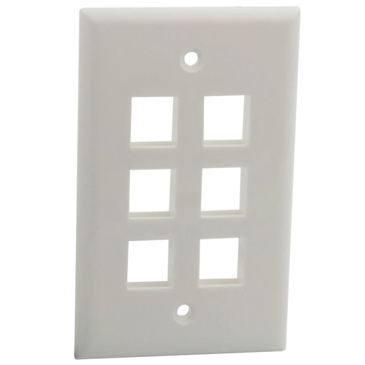 

6 ports keystone wall plate with 114 X 70mm