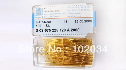100 шт./лот INGUN GKS-075-225-120 GKS-075 225 120 A 2000 пружинный тестовый зонд Pogo Pin Сделано в Тайване