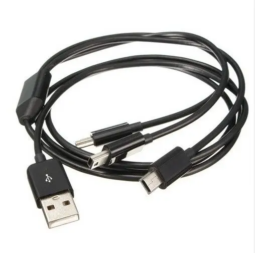 USB 2 0 type A Male to 3 Mini 5-контактный кабель для синхронизации зарядки камеры мобильного