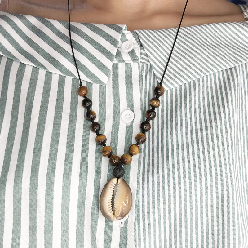 Женское ожерелье ручной работы KBJW винтажное в богемном стиле с подвеской