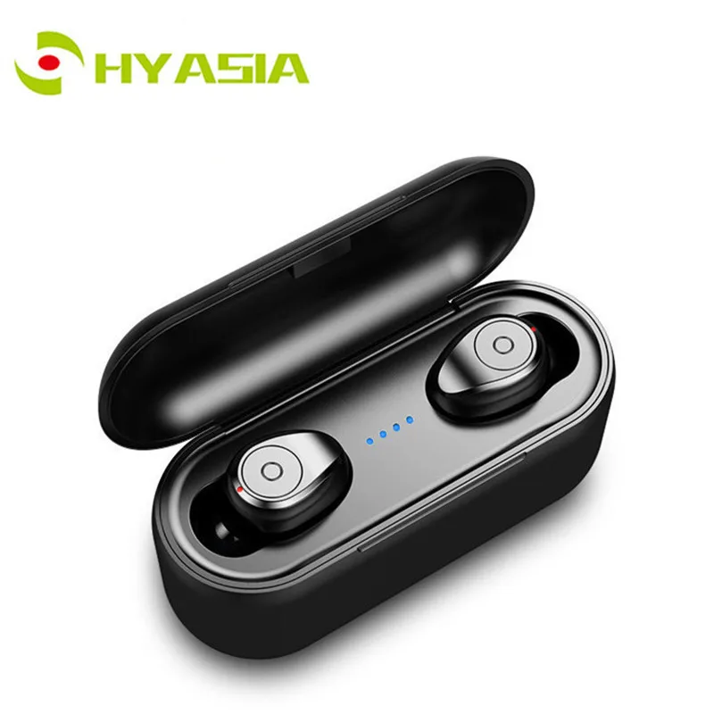 

HYASIA Bluetooth 5.0 Earphone TWS Wireless Headphons BT Sport Handsfree Earbuds 3D Stereo Gaming Headset With Mic Charging Box
