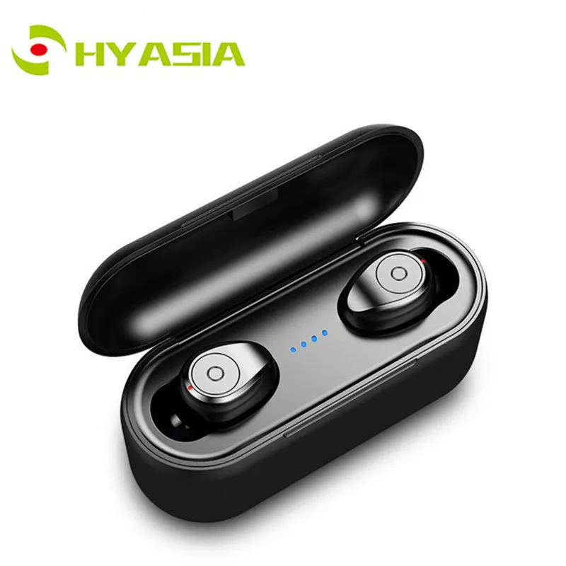 HYASIA Bluetooth 5.0 Earphone TWS Wireless Headphons BT Sport Handsfree Earbuds 3D Stereo Gaming Headset With Mic Charging Box |
