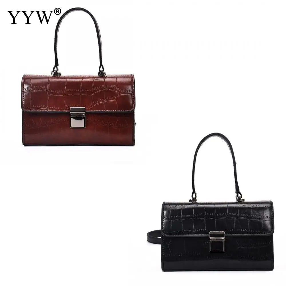 

Wild Messenger Bag Casual Fashion Crocodile Pattern Shoulder Handbag Lock Chain Bag Shoulder Slung Bolsas Clutches