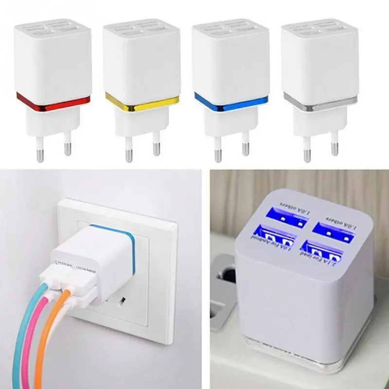 Универсальный 4 Порты USB Quick Зарядное устройство для путешествий настенное