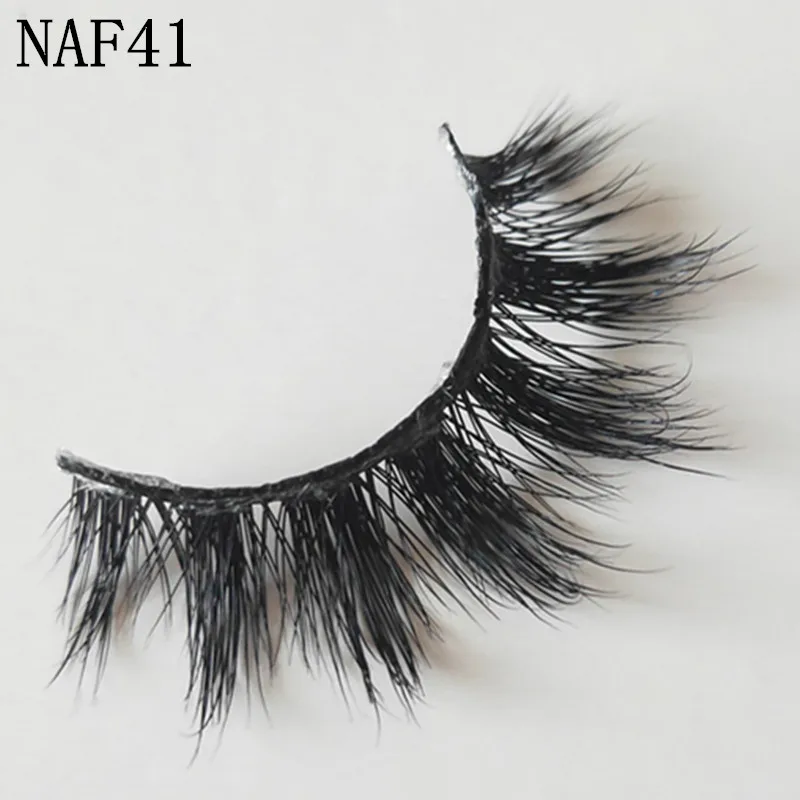 В США 300 пар/лот 3D норковые ресницы настоящие ручной работы перекрещивающиеся