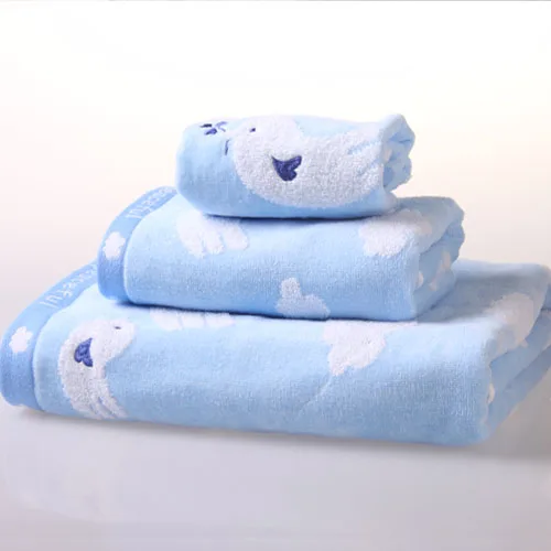 Хлопковая Детская рубашка с рисунками набор полотенец 3 шт. ванны ручной уход за