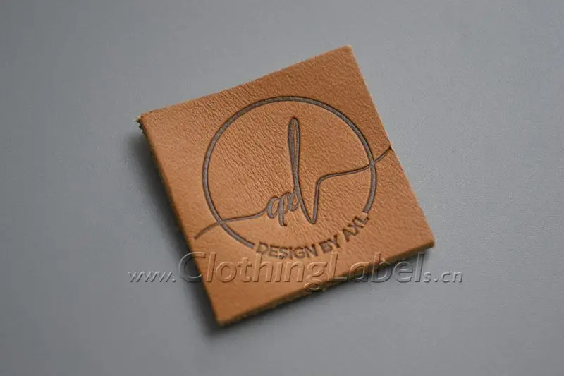 Пользовательская кожаная этикетка для джинсовой ткани печать логотипа высечка