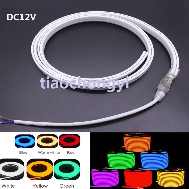 120 светодиодов/м RGB SMD 2835 5050 гибкий мягкий неоновый светодиодный светильник полоса
