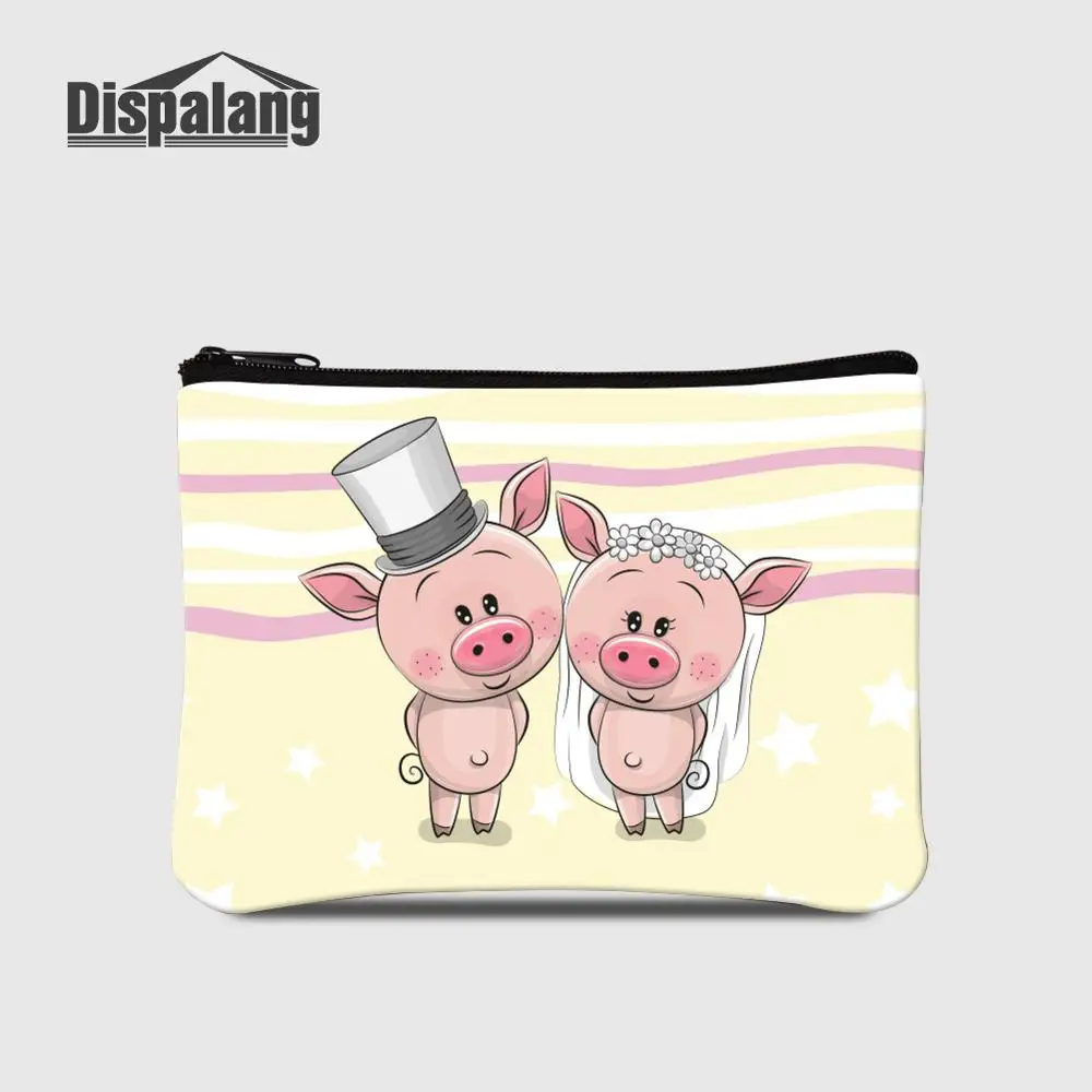 

Women Outdoor Shopping Wallets Coin Purse Money Bags Cute Pig Cartoon Printed Handy Change Pouch For Grils Mini Card Key Wallet