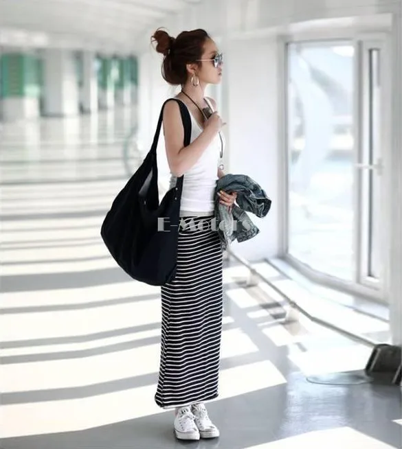 New Fashion 2014 Brand Autumn Skirts For Women/Designer Casual Striped Women Skirts/Straight Maxi 50 | Женская одежда