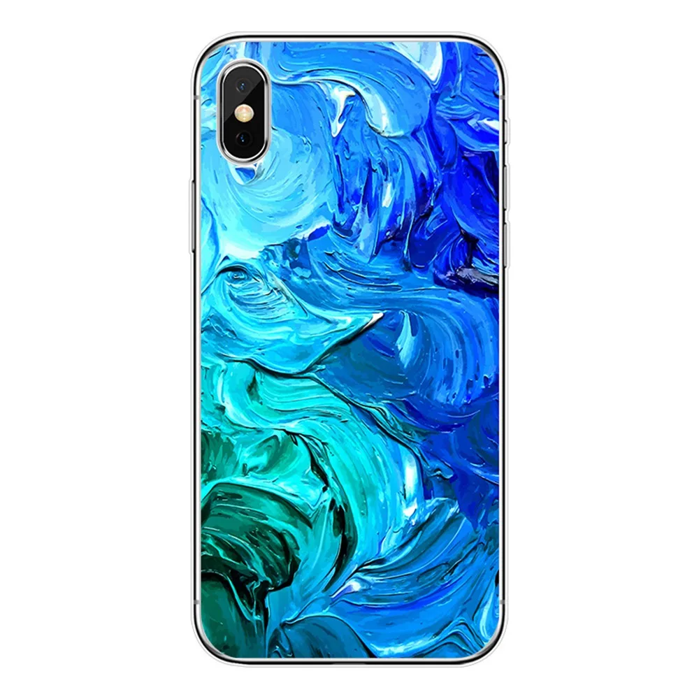 Marble Phone Case For iPhone 7 8 Plus TPU Soft Silicone XS MAX XR X 6s 6 Luxury Waterproof Oil Painting | Мобильные телефоны и