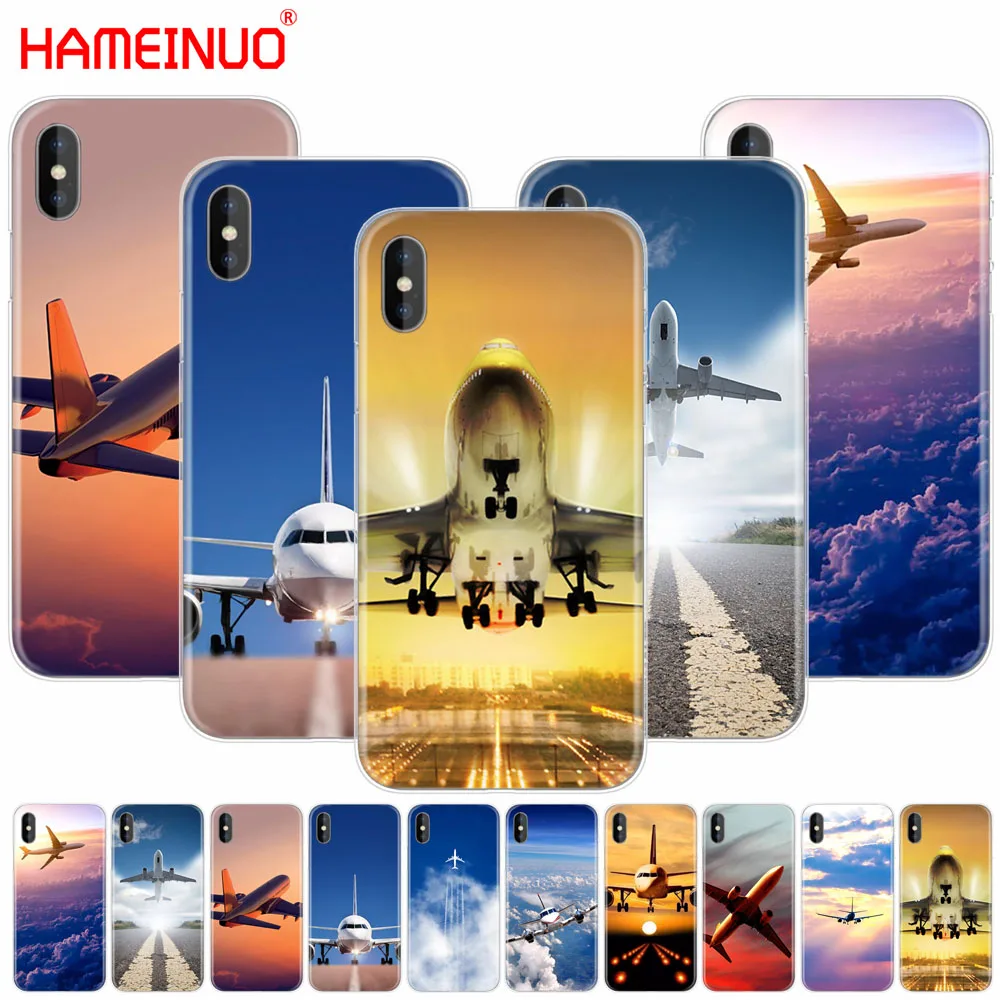 Чехол для мобильного телефона HAMEINUO Airplane fly travel cloud Sky iphone X 8 7 6 4 4S 5 5S SE 5c 6s plus|Бамперы|