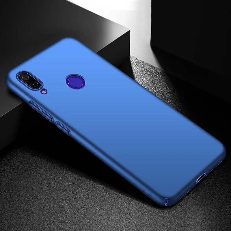 QZPC 2019 тонкий защитный чехол для Xiaomi Redmi Note 7 Pro Чехол черный простой ПК жесткие