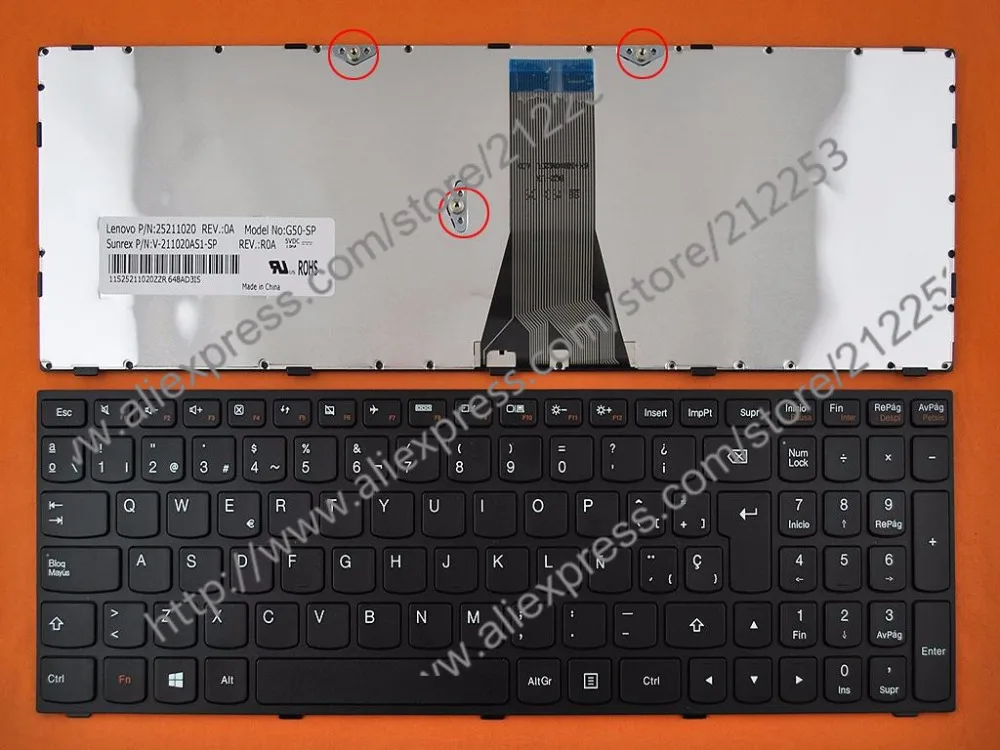 Запчасти Teclado испанской клавиатурой для IBM lenovo G50 Z50 Z50-70 Z50-75 G50-70A G50-70 H G50-30 G50-45 G50-70m