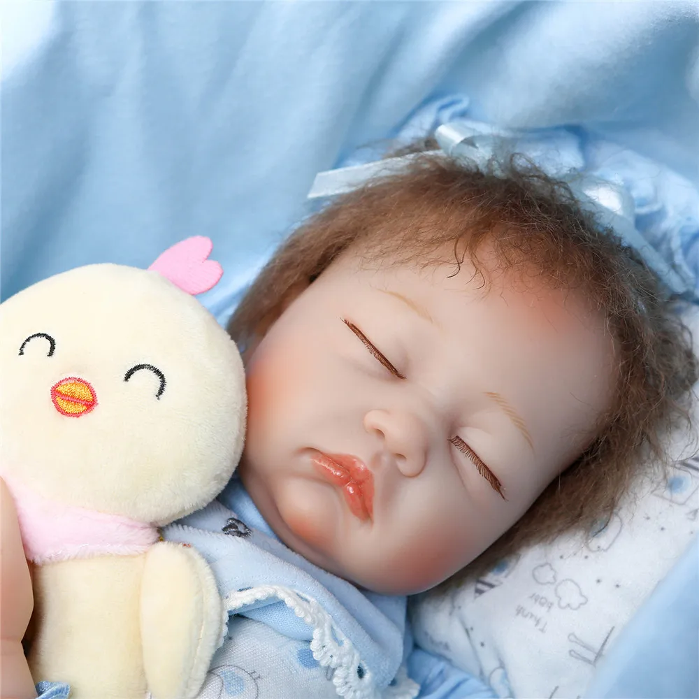 NPK baby sleeping reborn силиконовые куклы 18 "мягкое прикосновение настоящий вид bay