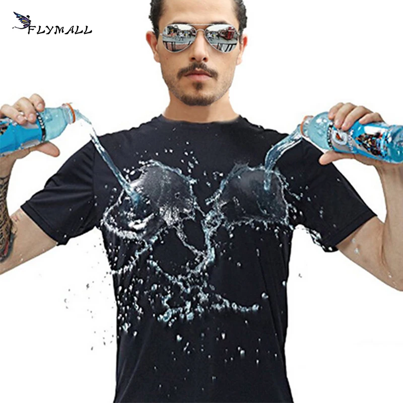 Мужская футболка с коротким рукавом креативный Гидрофобный водонепроницаемый