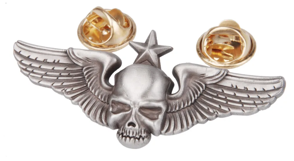 Американская армия 101ST металлический значок в форме крыла парашют Череп INSIGNIA - 38055
