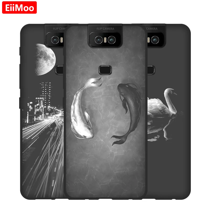 Мягкий чехол EiiMoo для ASUS Zenfone 6 ZS630KL силиконовый чехол-накладка с мультяшным