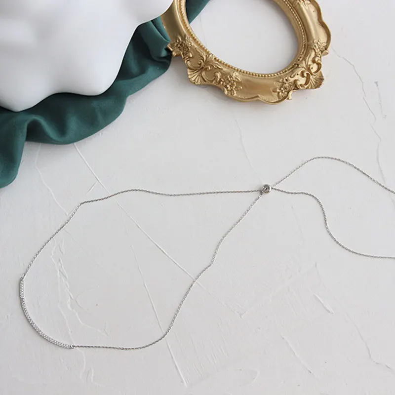 YPAY Подлинная 925 пробы Серебряная цепочка Ожерелье для женщин леди корейское