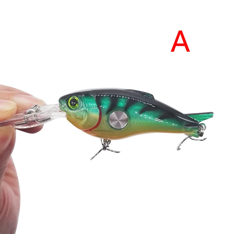 A OUTKIT Crankbait 55 мм 10 г 1,8-3,9 м 1 шт. жесткие рыболовные приманки плавающие воблеры Кривошипные жесткие приманки Крючки морская ловля карпа - Цвет: A