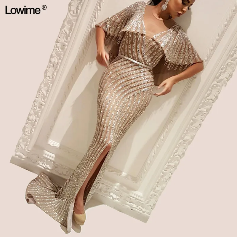 Африканские тяжелые бусины блестящие вечерние платья русалки для вечеринки