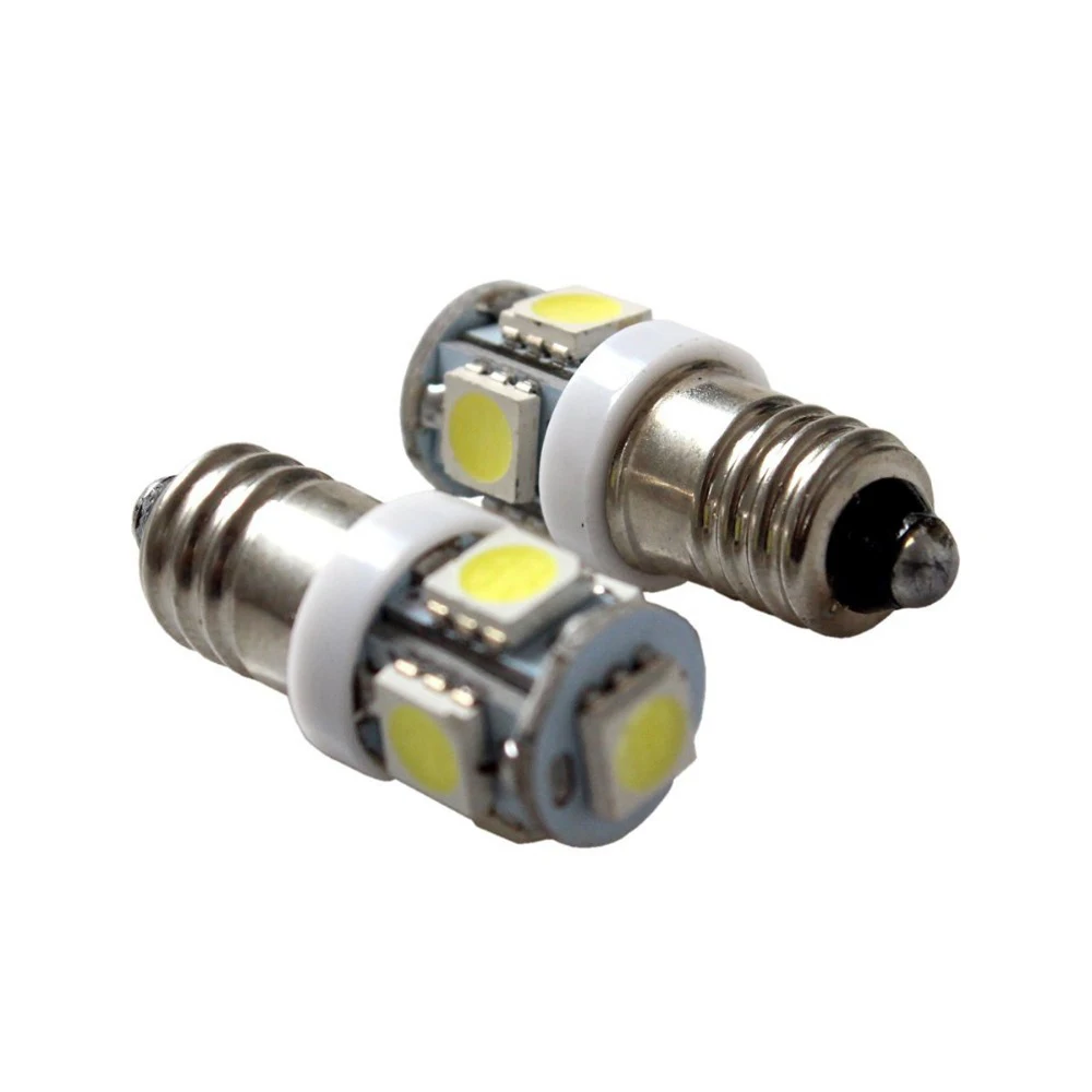 Yushuangyi 10 шт./лот Coloful E10 EY10 5-SMD 5050 5 светодиодных ламп миниатюрная винтовая лампа для