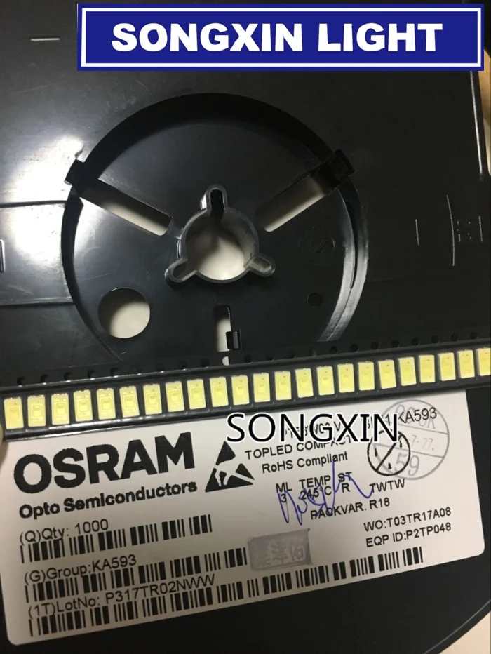 2000 шт. OSRAM Светодиодная подсветка 0 5 Вт 5630 3 в холодный белый ЖК для ТВ приложения