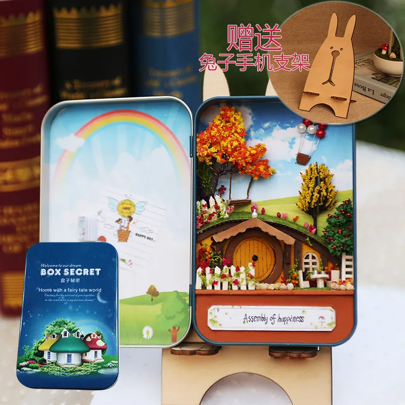 

iiE Create Doll House Diy Miniature 3D Puzzle Dollhouse Furniture House Doll For Birthday Gift Toys for Children Wooden Toys