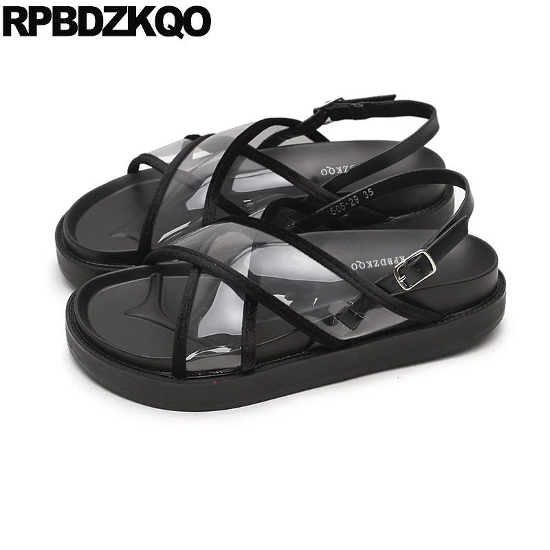 Сандалии женские на низком каблуке удобные босоножки с ремешком и открытым