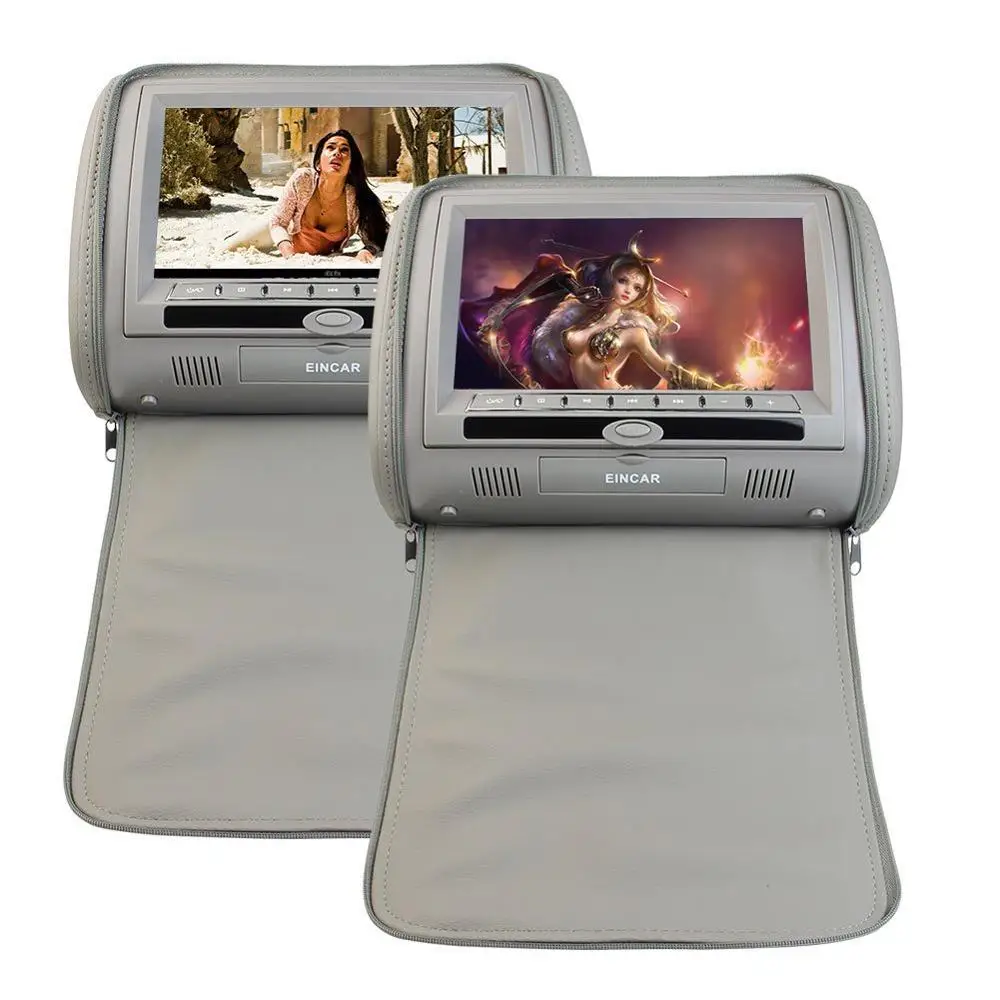Двойной Высокое разрешение цифровая Экран 2 к автомобильному подголовнику пара