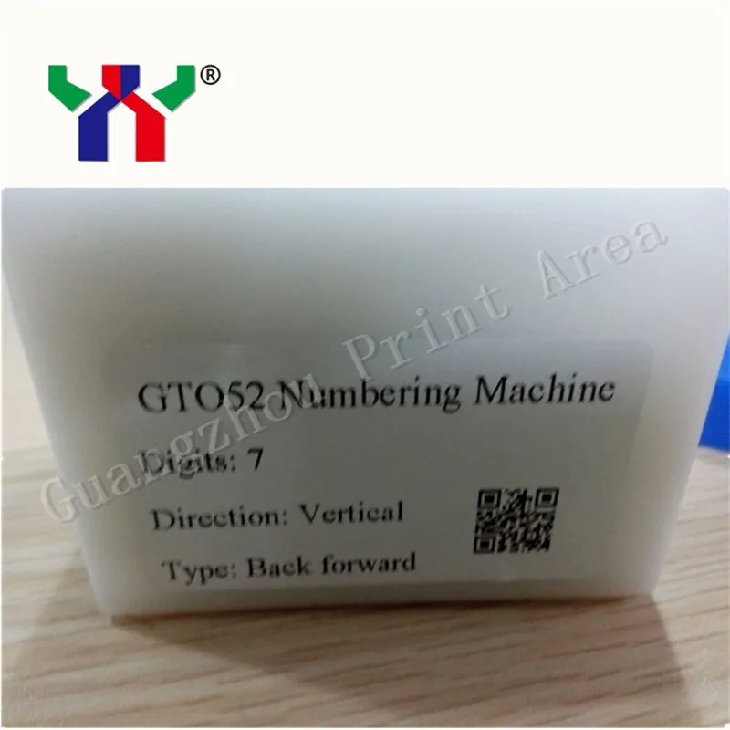 Нумерация для GTO52 офсетная печатная машина вертикальная обратная 2 шт/коробка |