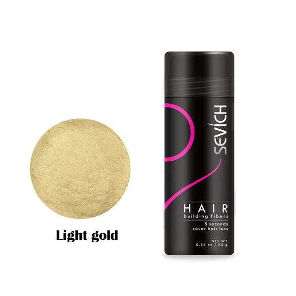 07 Light blonde 25 г натуральные волокна Кератиновое восстановление, тени для волос, пудра, для потери волос, для создания макияжа, консилер для волос, идеальное покрытие, TSLM2 - Цвет: 07 Light blonde