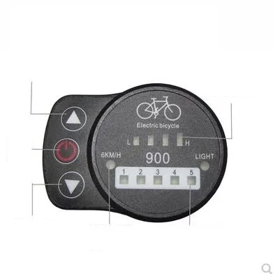 Ebike 24 в 36 в 48 в интеллектуальная черная KT-ED900 панель управления Светодиодный дисплей Запчасти для электрического велосипеда контроллер KT