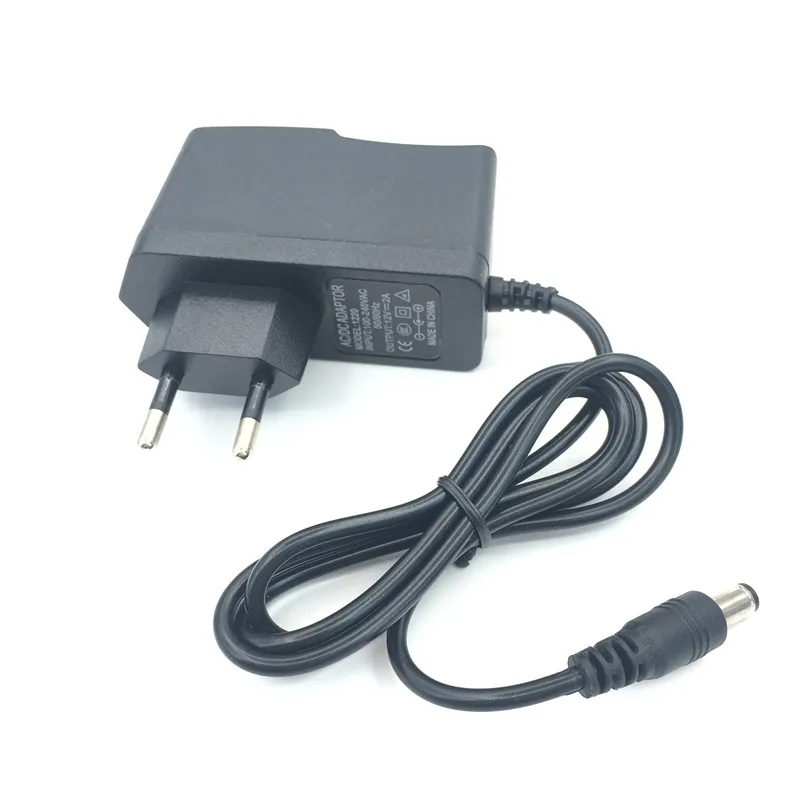 12V 2A AC/DC 18650 адаптер зарядного устройства 12 вольт DC 5,5*2,1 мм адаптер питания со светодиодным светильник 1,2 м кабель