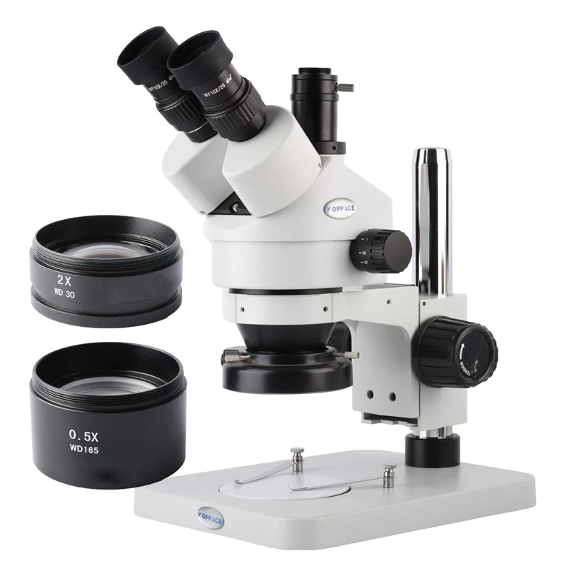 3.5X-90X Education Biological Research Trinocular Micro Scope Dissecting Zoom Stereo Microscope with 144-LED Light 1X 0.5XCTV |