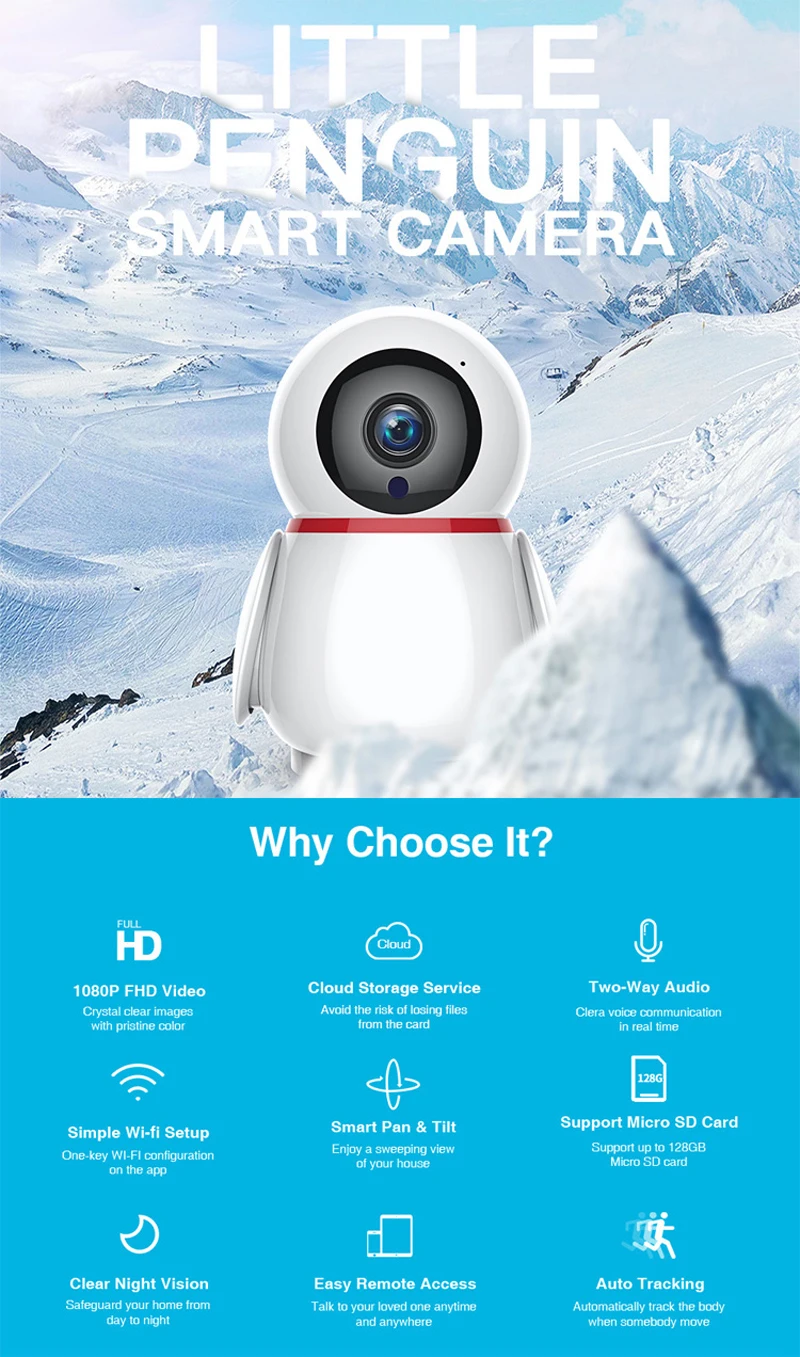 Higestone 1080P Беспроводная ip-камера домашняя камера видеонаблюдения камера с автоматическим отслеживанием сети CCTV ночного видения мобильное приложение IR WiFi