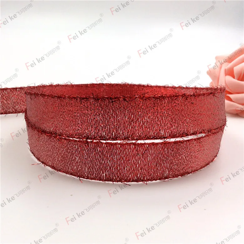 500 ярдов блеск цвета: золотистый серебристый красный зеленый ленты подарочная