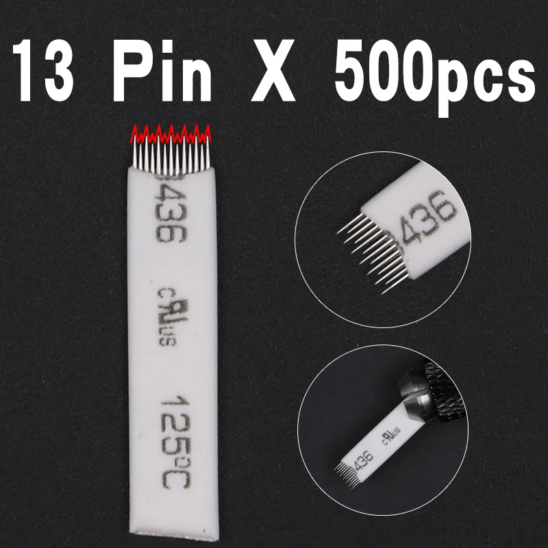 Плоская игла 13 pin Перманентный макияж лезвие для ручного бровей Тату ручка