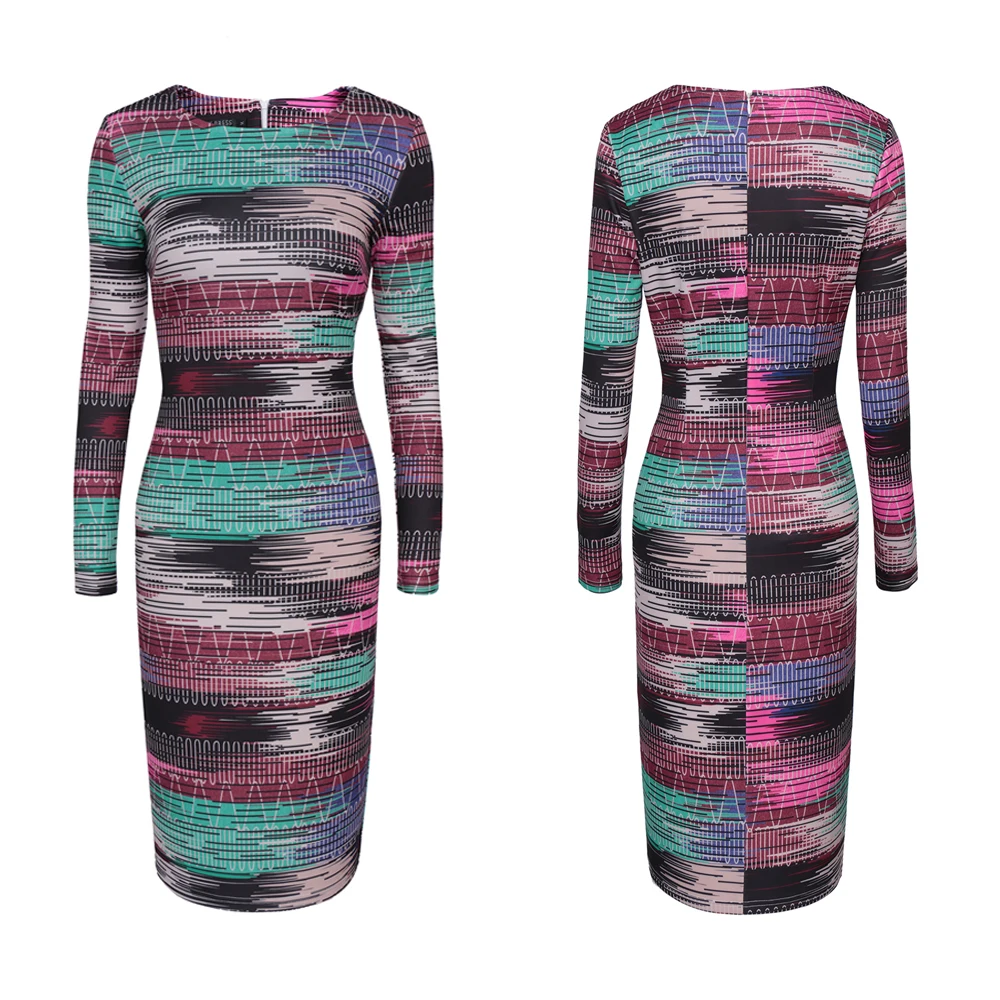Сезон Зима 2016 синтетический для женщин цветочный принт платья Элегантное узкое