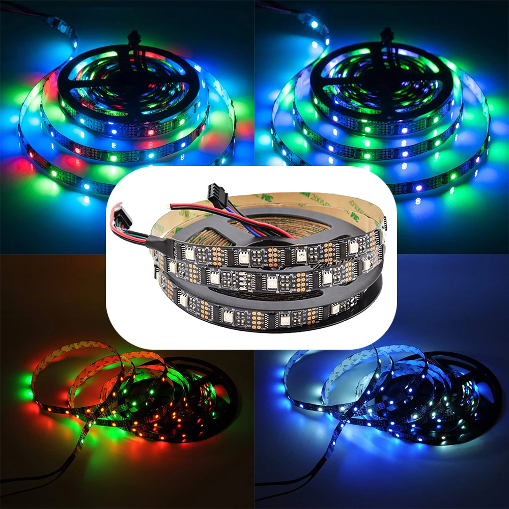5 м WS2801 32 светодиодный s/m IP20/IP65/IP67 5050 rgb Светодиодная лента Raspberry Pi управление Arduino разработка ambilight tv, Белый/Черный PCB DC5V