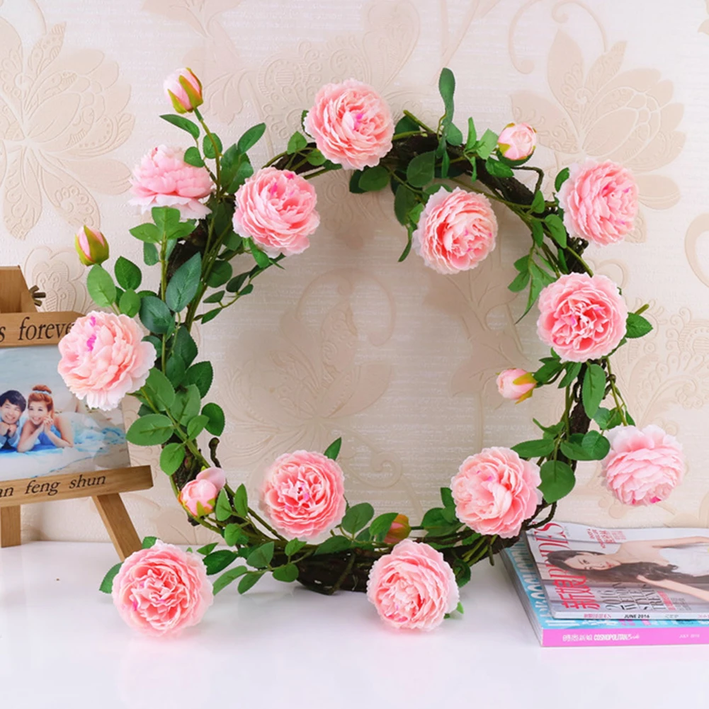 3 головы пион букет шелковых цветок искусственный невесты Цветы осень яркий роза