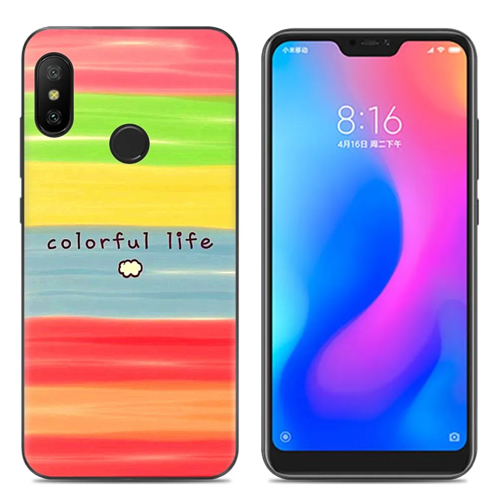 Новое поступление чехол для телефона Redmi Note 6 модный дизайн окрашенный ТПУ мягкий