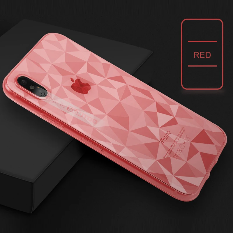 Новое поступление текстуры Алмазный чехол для iphone X Soft Phone Чехол роскошный ультра