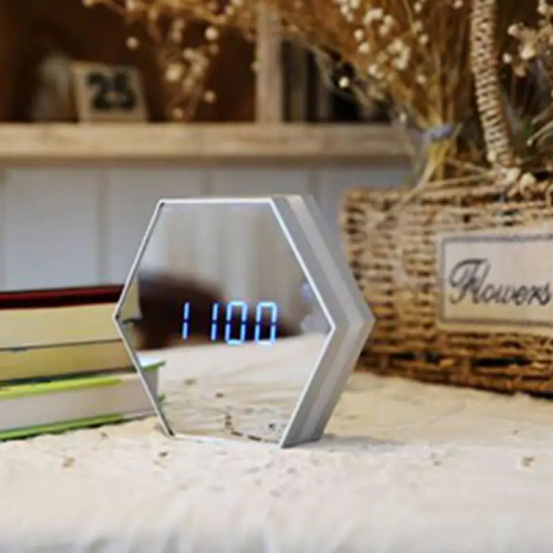 Новинка 2019 многофункциональное зеркало цифровой будильник LED Защита глаз Ночной