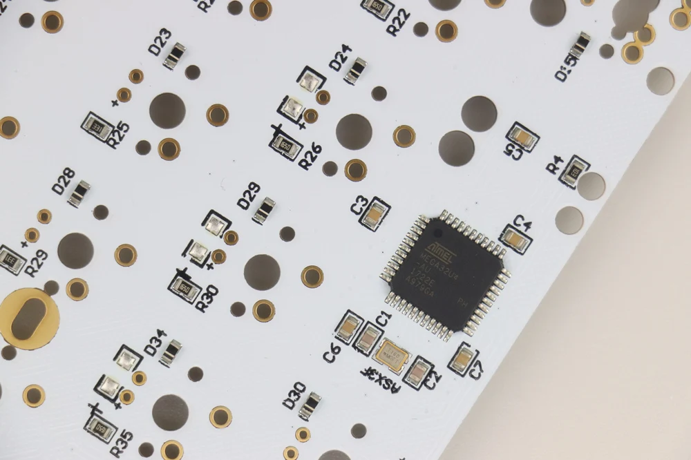 Сатана GH60 PCB белая плата LED DIY механическая клавиатура porker2 hhkb Чистая с диодным